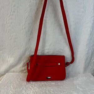 THIRTY-ONE Jewell Street Style Purse Coral Kisses Pebble Crossbody Clutch